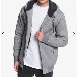 Quiksilver Cypress Keller Sherpa-Lined Zip-Up Hoodie